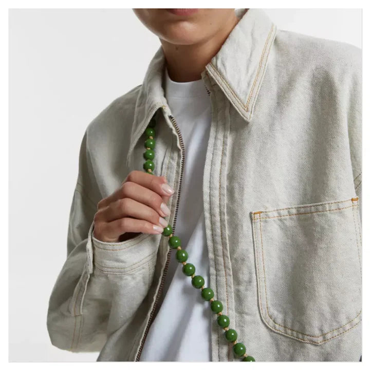 OLIVE CELL PHONE CHAIN