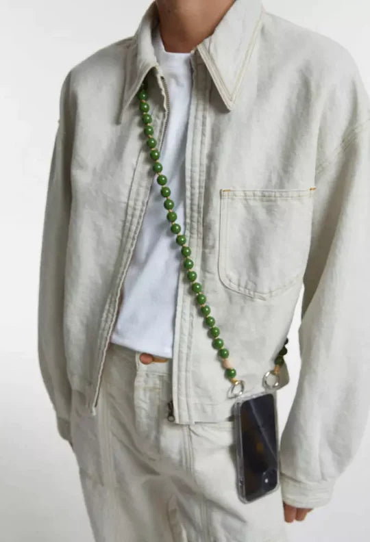 OLIVE CELL PHONE CHAIN